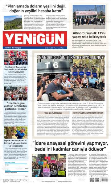 Yenigün gazetesi ilk sayfası