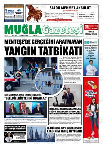 Muğla gazetesi ilk sayfası