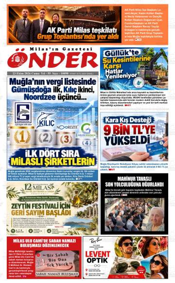 Önder gazetesi ilk sayfası
