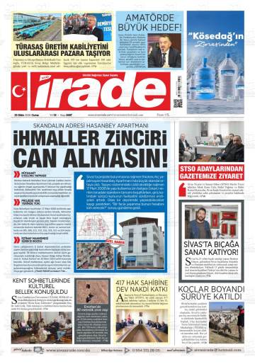 Sivas İrade gazetesi ilk sayfası