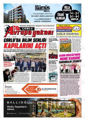 Avrupa Yakası gazetesi ilk sayfası