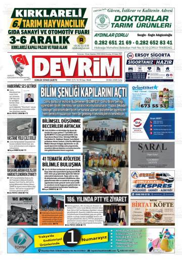 Devrim gazetesi ilk sayfası
