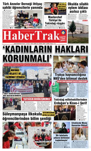 Haber Trak gazetesi ilk sayfası