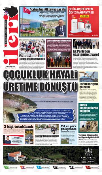 İleri gazetesi ilk sayfası
