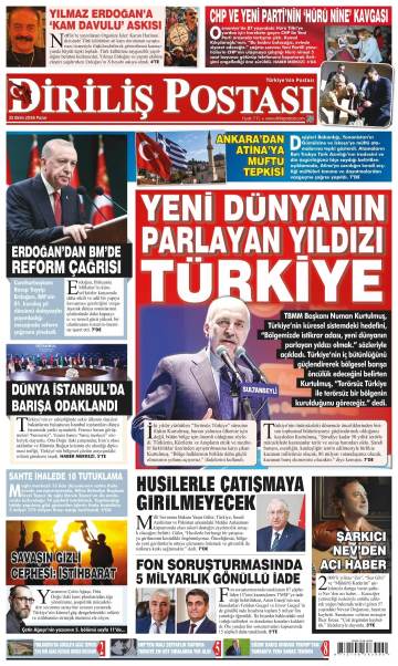 Diriliş Postası gazetesi ilk sayfası