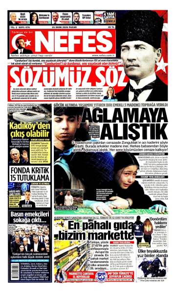 Nefes gazetesi ilk sayfası