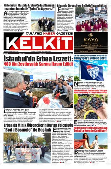 Kelkit gazetesi ilk sayfası