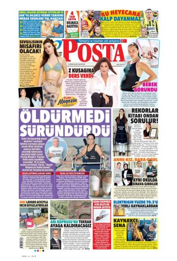 Posta gazetesi ilk sayfası