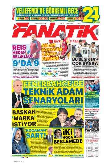 Fanatik gazetesi manşeti