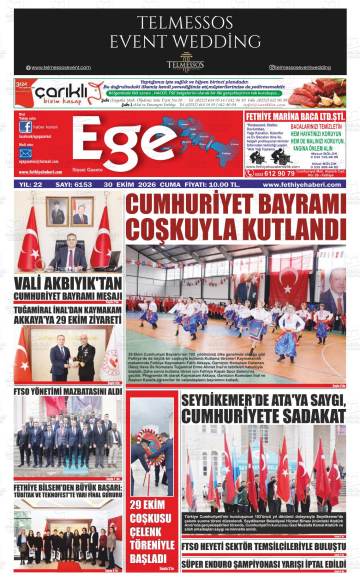 Ege gazetesi ilk sayfası