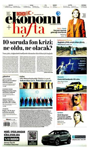 Nasıl Bir Ekonomi gazetesi ilk sayfası