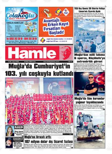 Hamle gazetesi ilk sayfası