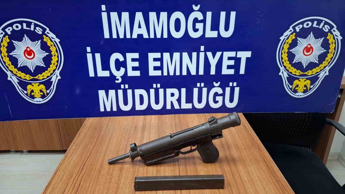 Adana İmamoğlu'nda operasyonda 3 şüpheli tutuklandı, 1 makineli silah ele geçirildi