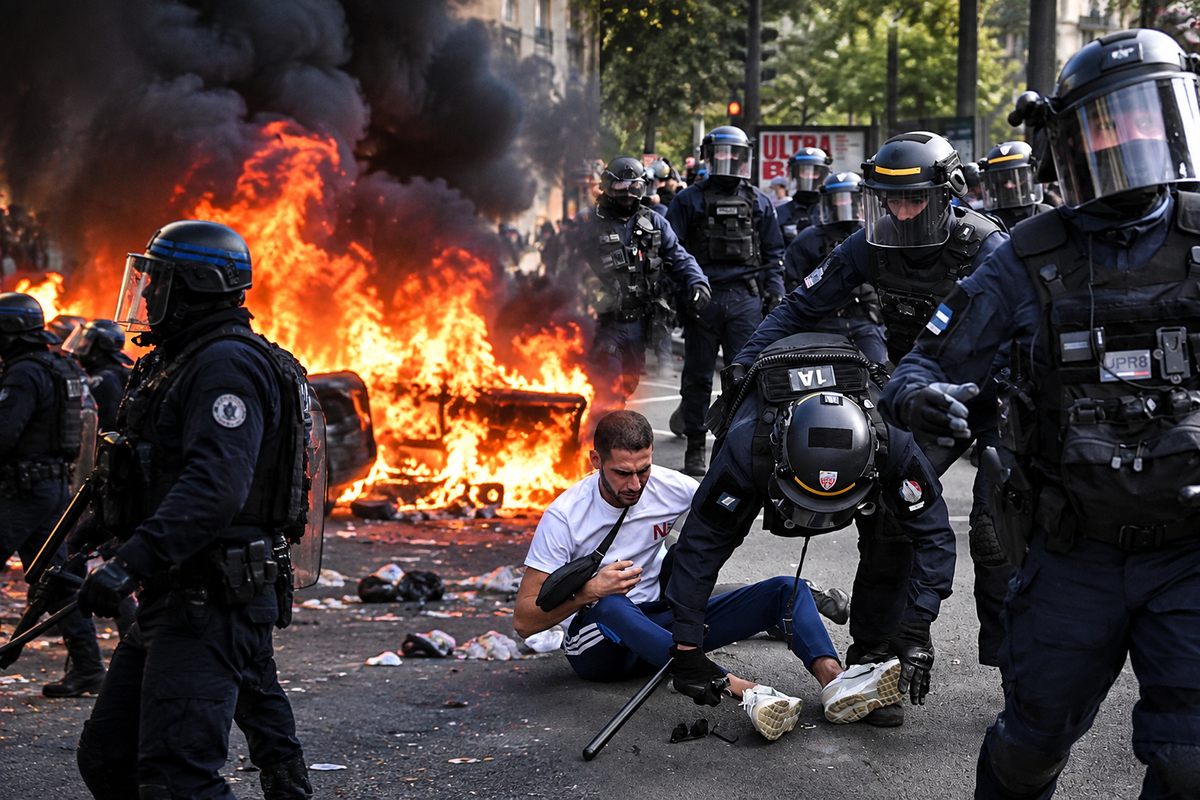 Paris savaş alanına döndü! Öğrenci protestolarında ortalık karıştı