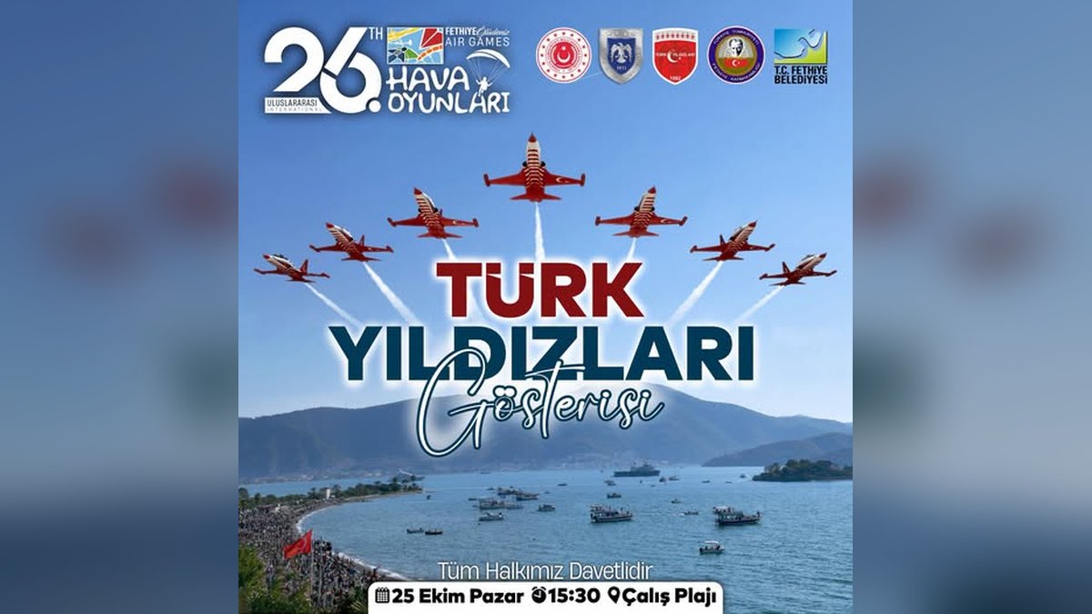 Türk Yıldızları 25 Ekim'de Çalış Plajı'nda Gösteri Yapacak