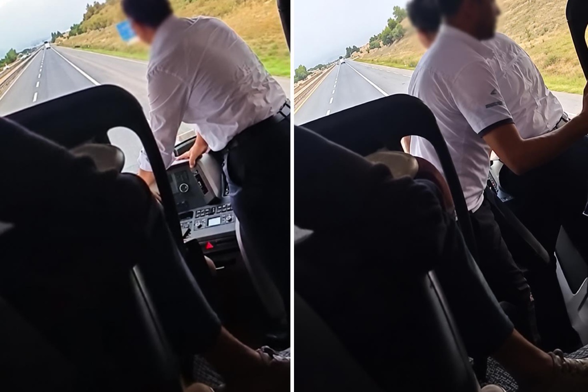 Manisa'daki facianın ardından yürekleri ağza getiren görüntü! Otobüs seyir halindeyken yer değiştirdiler