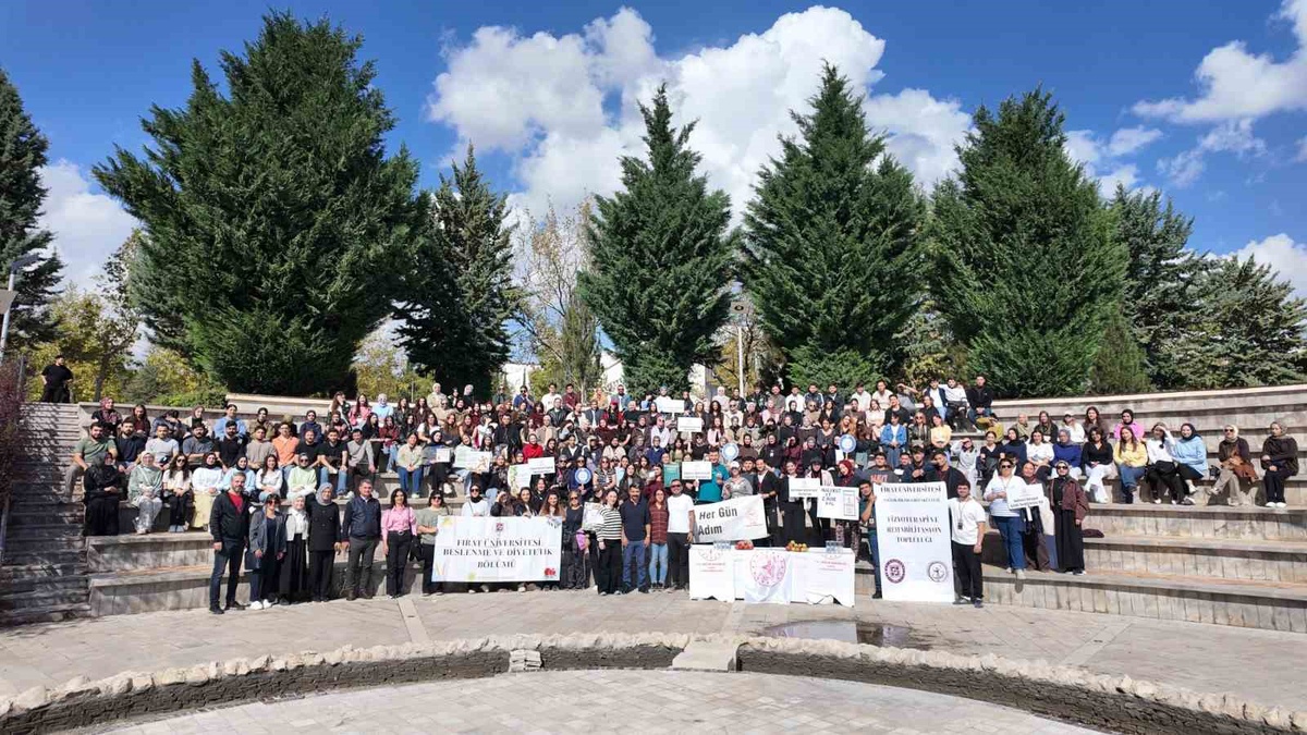 Elazığ'da FÜ işbirliğiyle sağlıklı yaşam yürüyüşü obeziteye dikkat çekti
