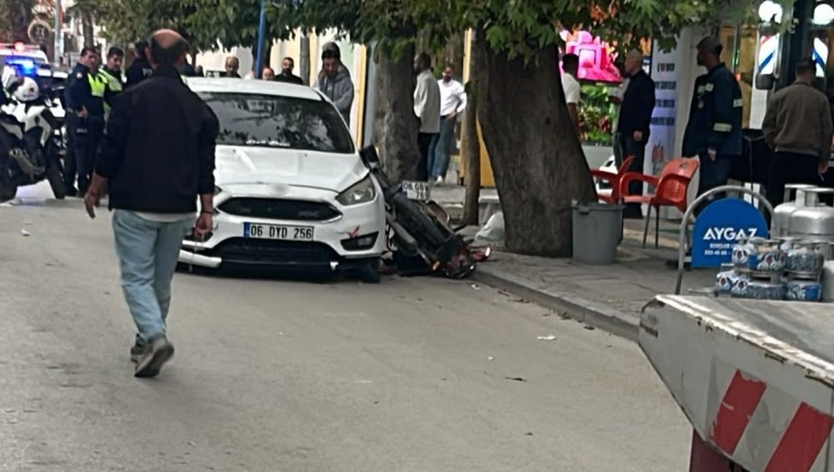 Polatlı'da otomobil ters yönden gelen motosiklete çarptı; motosikletli ağır yaralandı