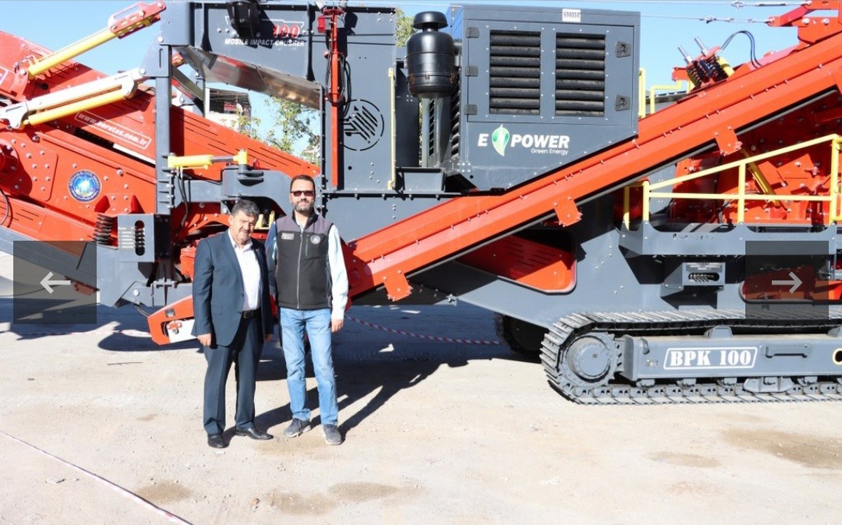 Kütahya İl Özel İdaresi 27 milyon TL'lik hibrit mobil taş kırma makinesi aldı