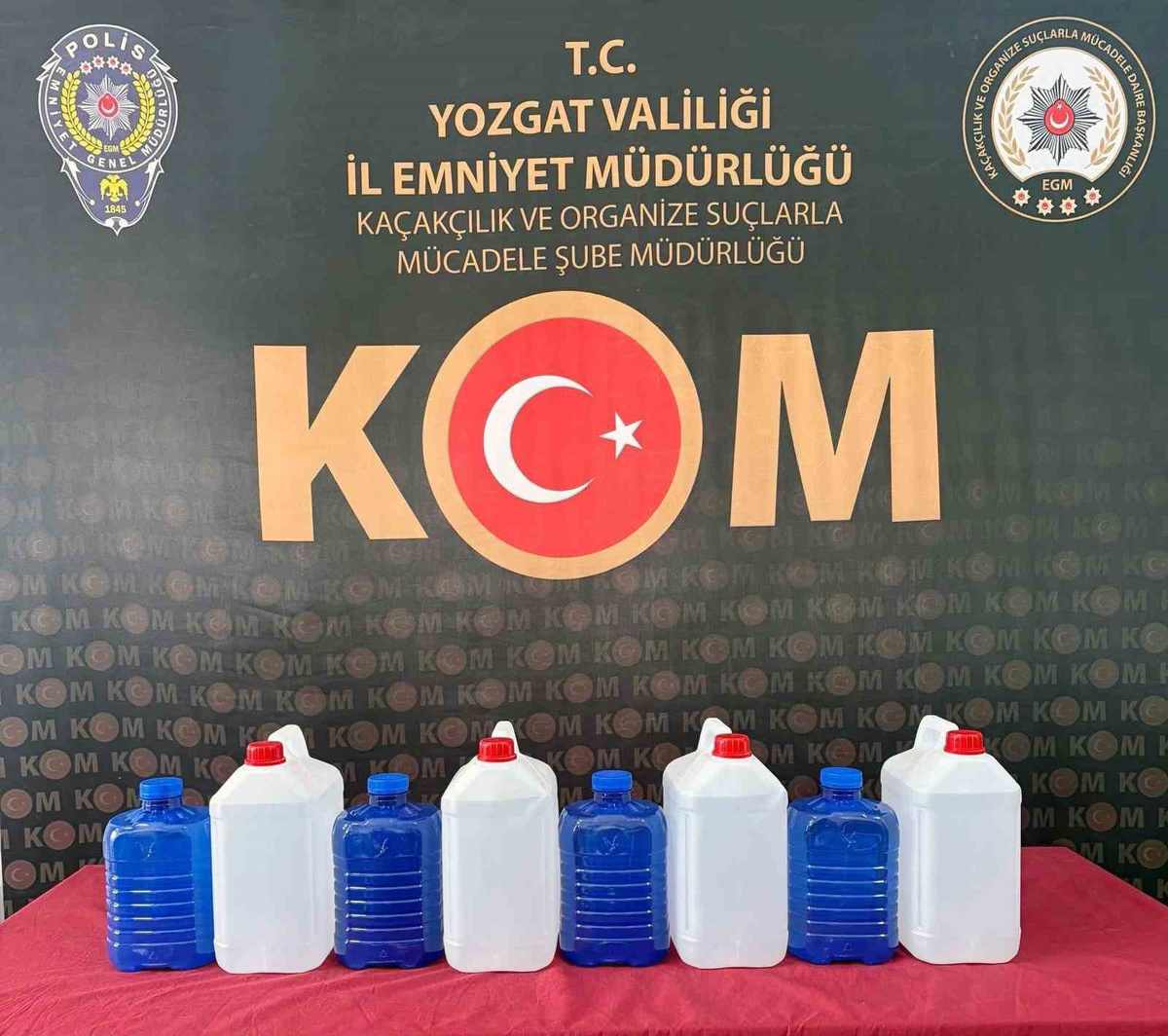 [BELEDIYE · Yozgat] Yozgat Boğazlıyan'da polis, 30 litre kaçak etil alkol ele geçirdi
