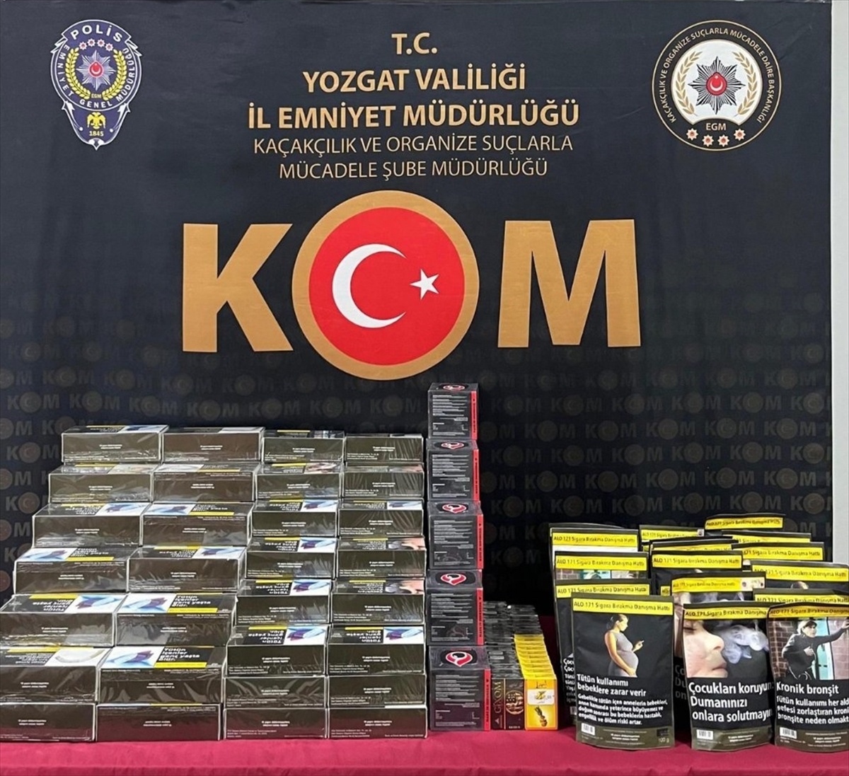 [YEREL / KAMU · Yozgat · Çayıralan] Yozgat'ta Kaçak Tütün Operasyonu: 30 Bin Makaron Ele Geçirildi