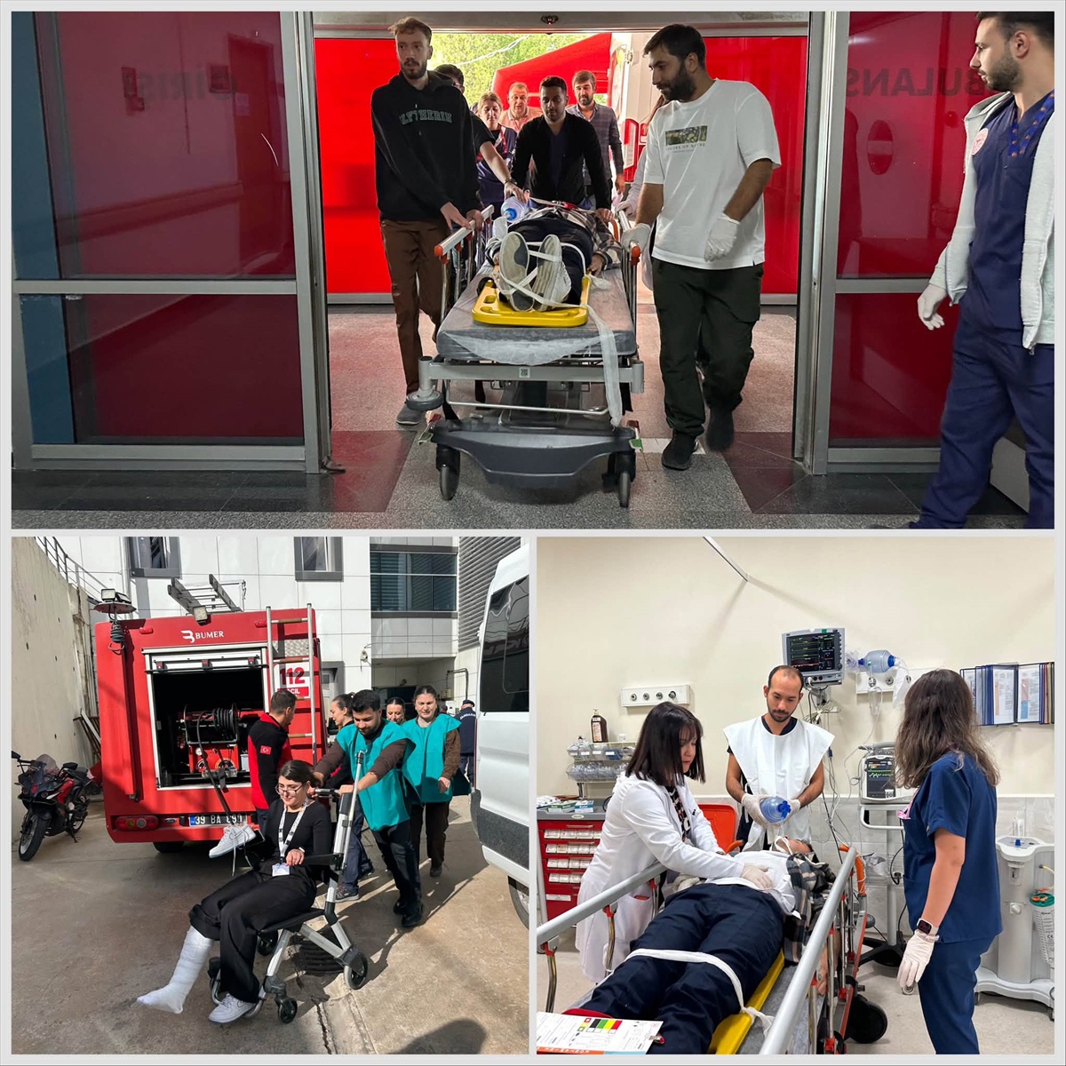 Kırklareli Eğitim ve Araştırma Hastanesinde siyah ve kırmızı kod tatbikatı yapıldı