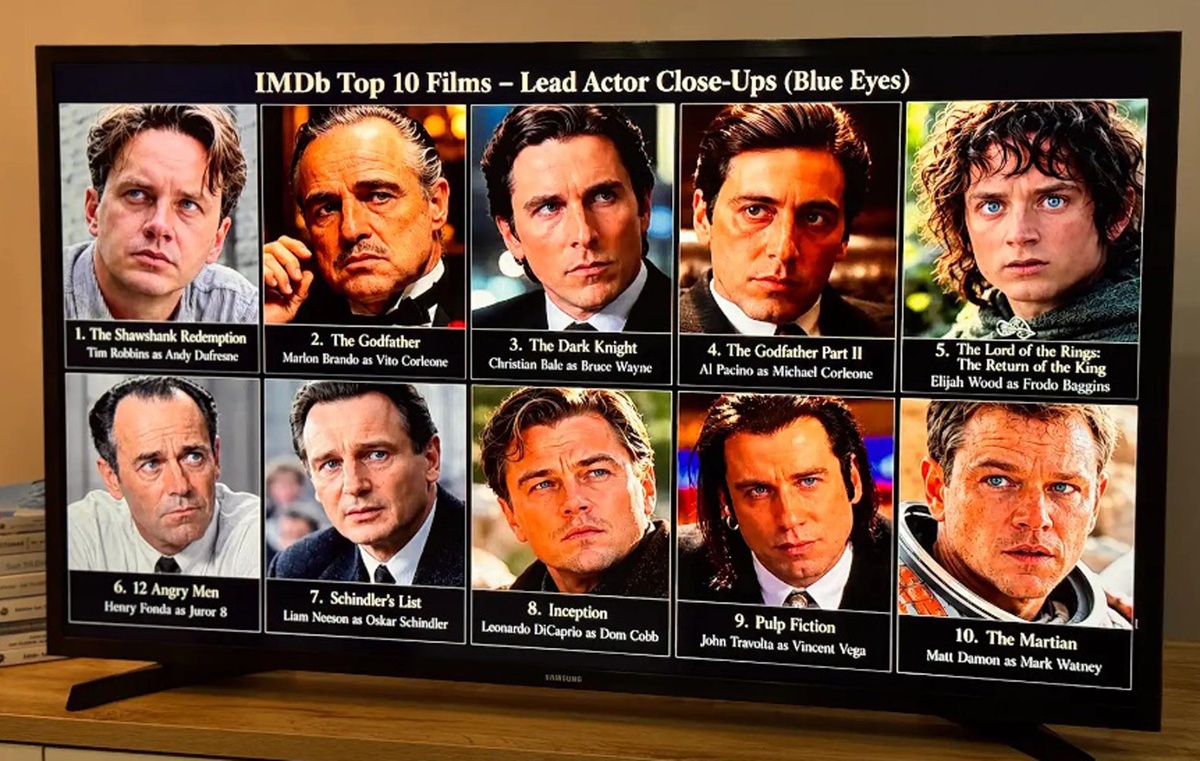 IMDb'deki 200 filmde İngilizce yapımların başrollerinin yüzde 51,9'u mavi gözlü çıktı