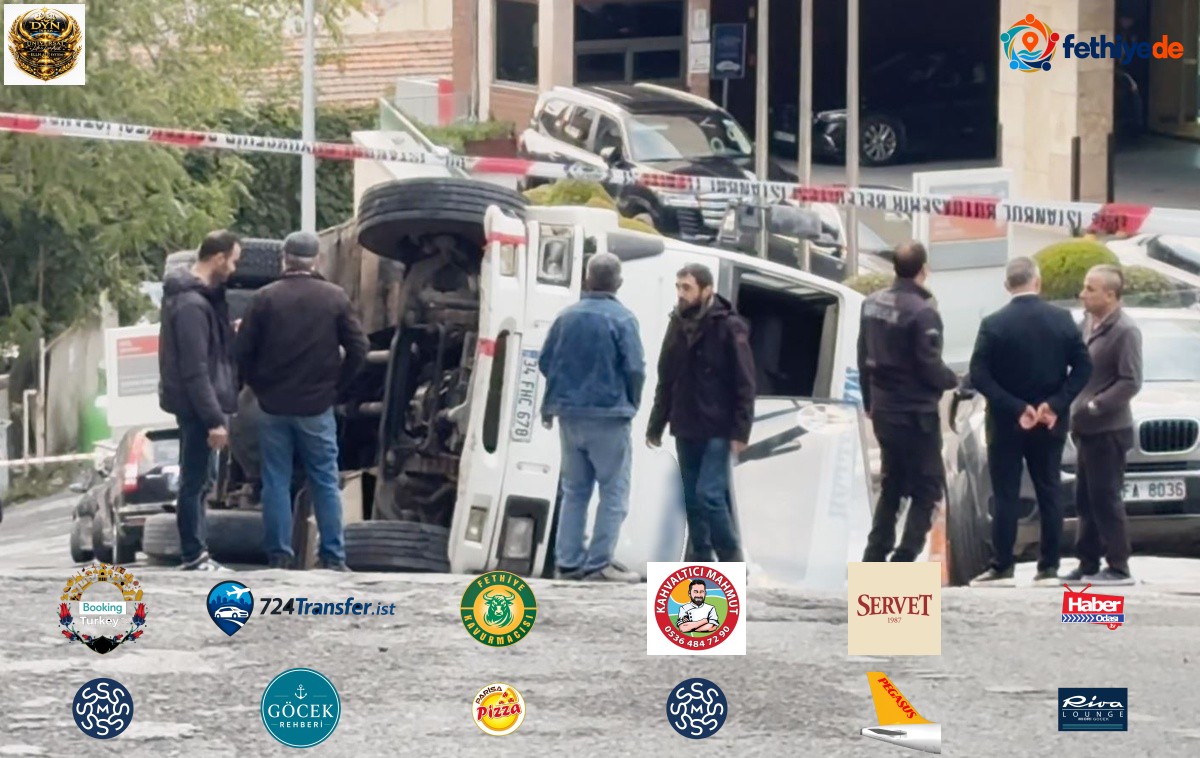 İddiaya göre kontrolden çıkan kamyon Beyoğlu'nda yan yattı, sokak trafiğe kapatıldı