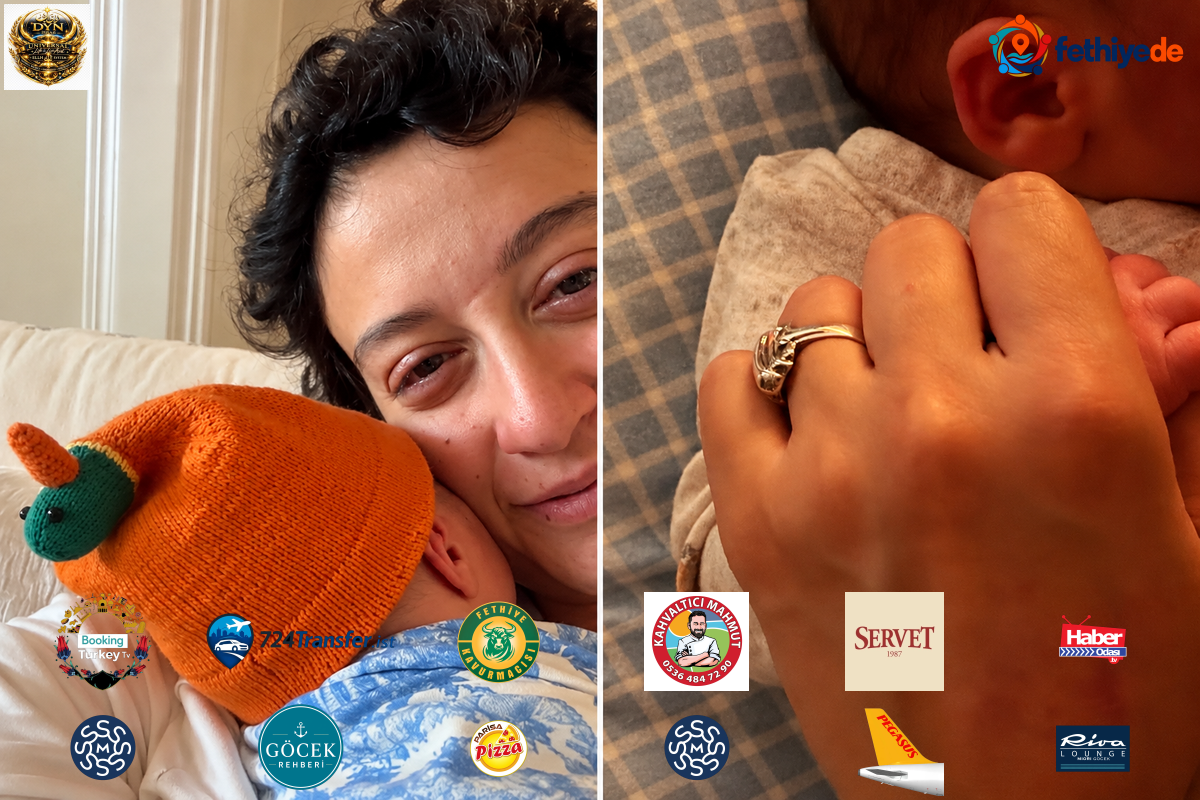 Melike Şahin’den oğlu Robin’le ilk fotoğraflar! Lohusalara da selam gönderdi