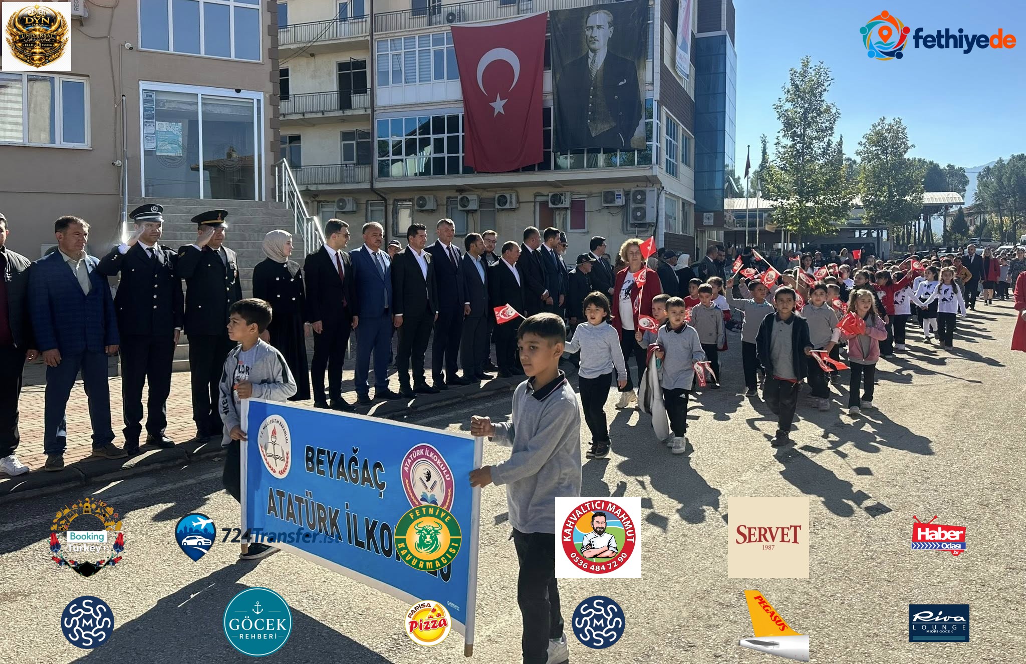 [BELEDIYE · Denizli · Beyağaç] Beyağaç’ta Öğrencilerden Coşkulu Cumhuriyet Yürüyüşü