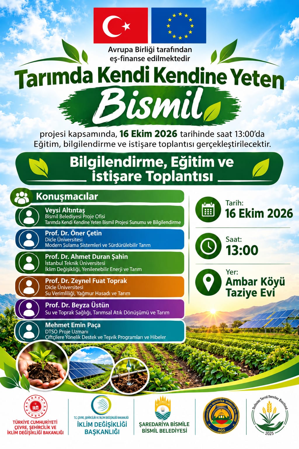 [BELEDIYE · Diyarbakır · Bismil] Bismil belediyesi kendi kendine yeten tarim projesi ambar köyü toplanti