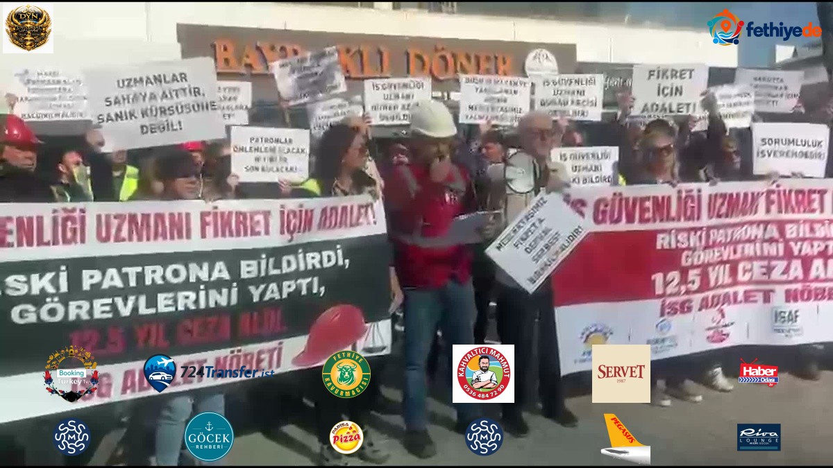 İzmir'de TÜM İSG-SEN vinç kazasında İSG uzmanının 12 yıl 6 ay hapsini protesto etti