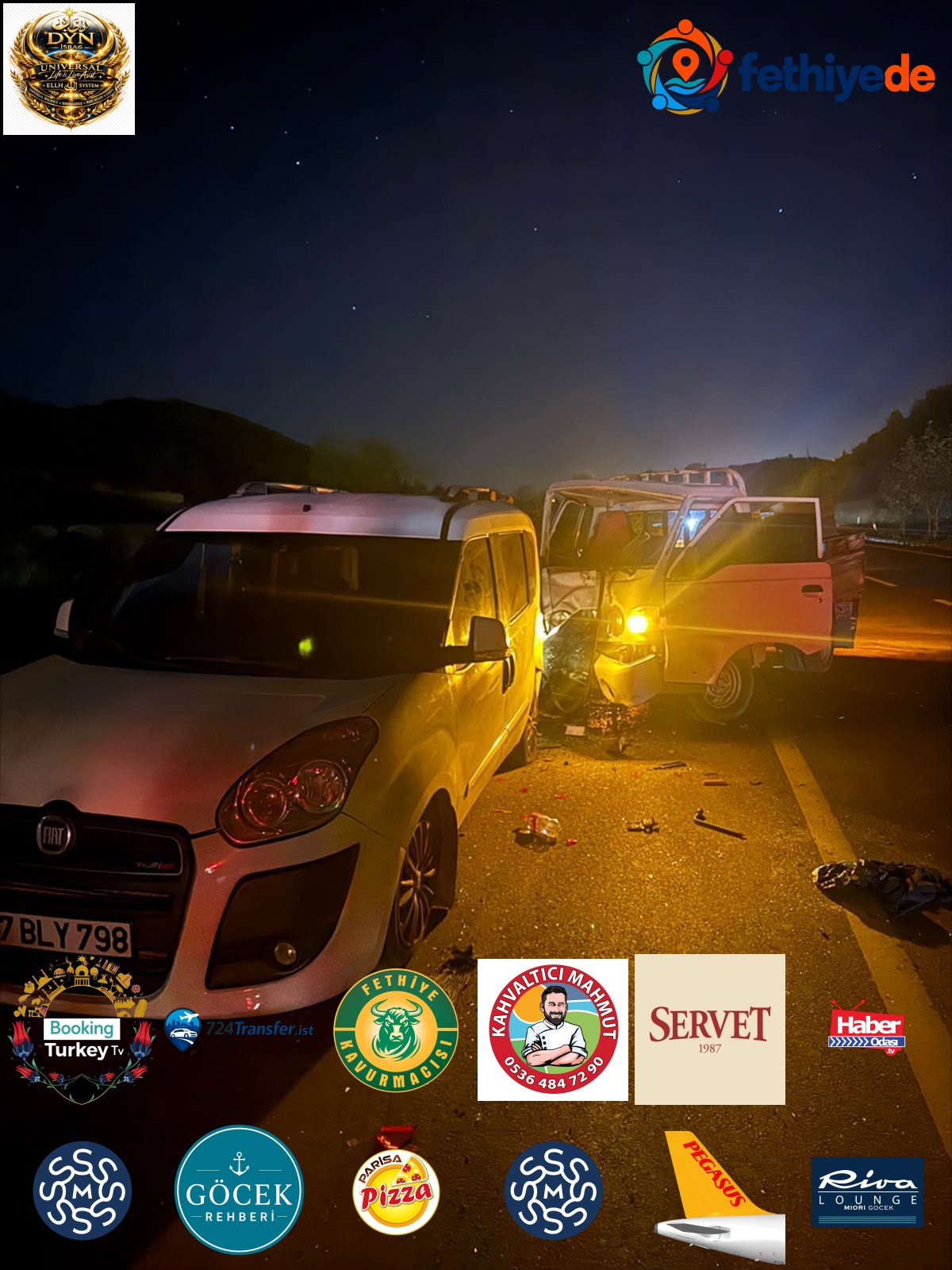 Alanya'da kamyonet park halindeki araca çarptı, sürücü yaralanıp hastaneye kaldırıldı