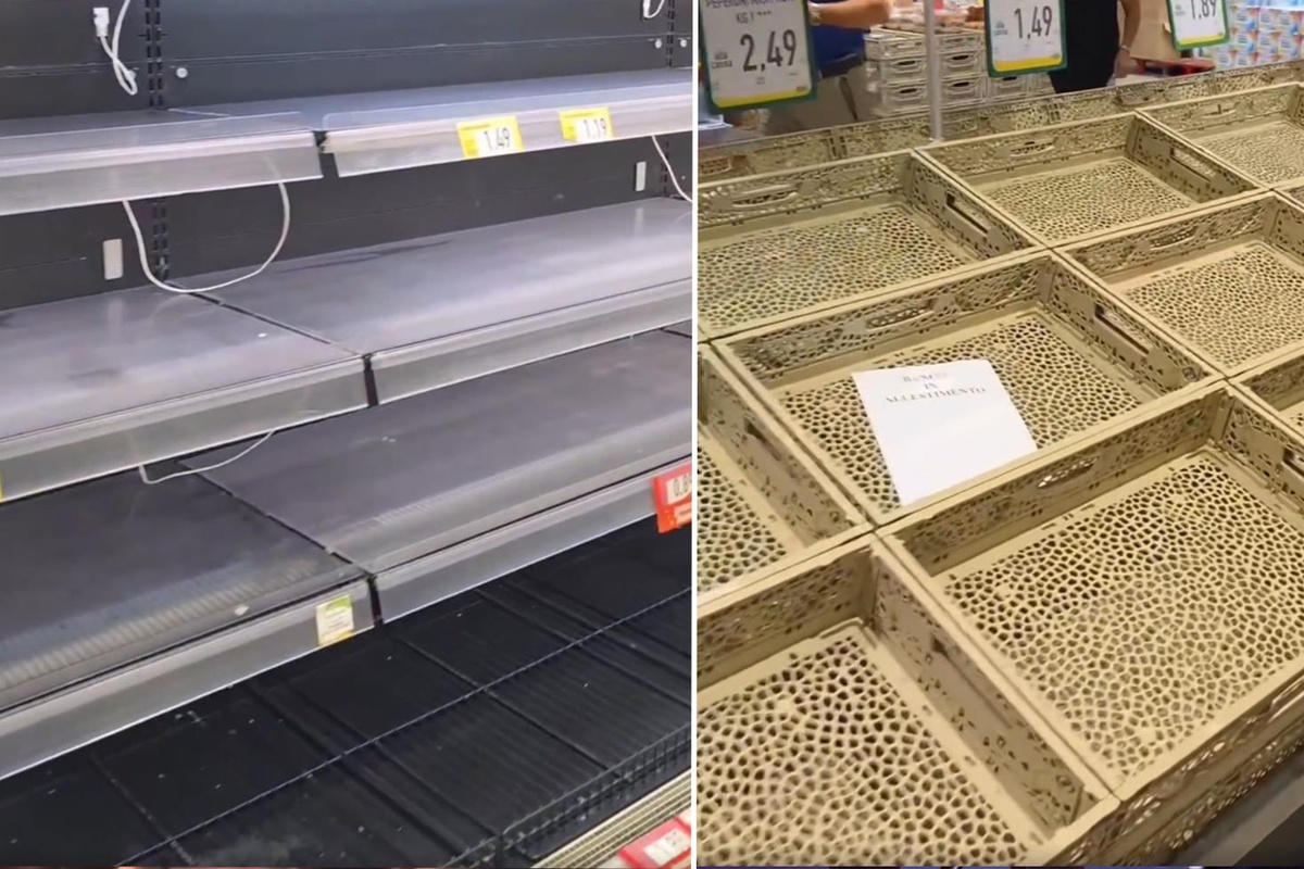 İtalya'da protestolar büyüyor, market rafları da boşaldı