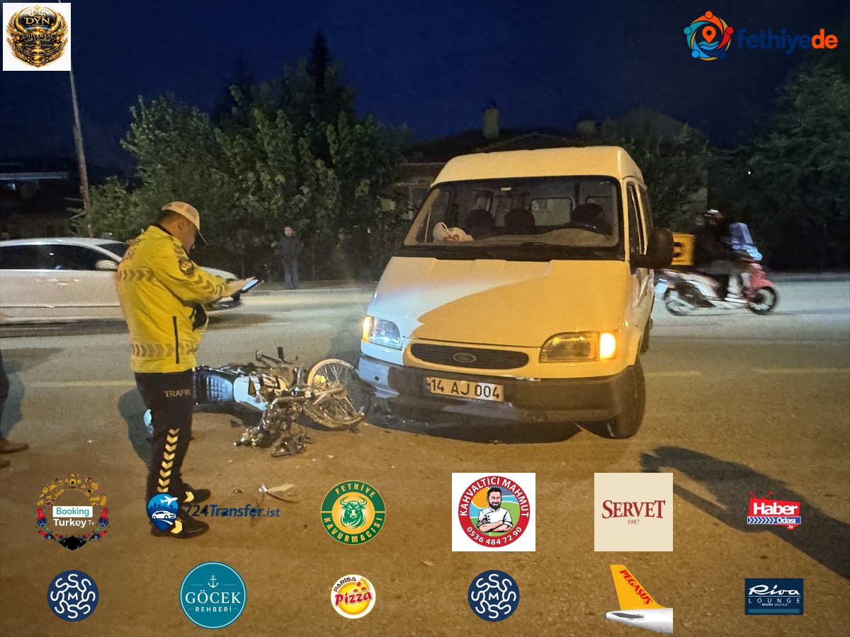 Bolu'da minibüsle motosiklet çarpıştı, kazada 1 kişi yaralandı