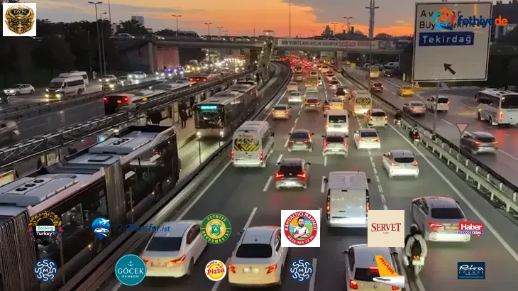 İstanbul'da akşam trafiği yüzde 76'ya ulaştı