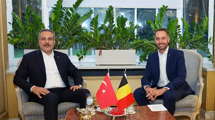 Dışişleri Bakanı Hakan Fidan Belçikalı mevkidaşı Prevot ile Brüksel'de görüştü