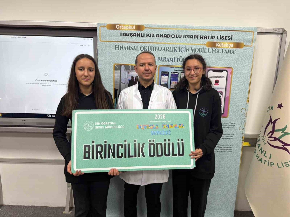 Tavşanlı Kız İmam Hatip Lisesi, 'Paramı Yönet' ile 362 proje arasından birinci oldu