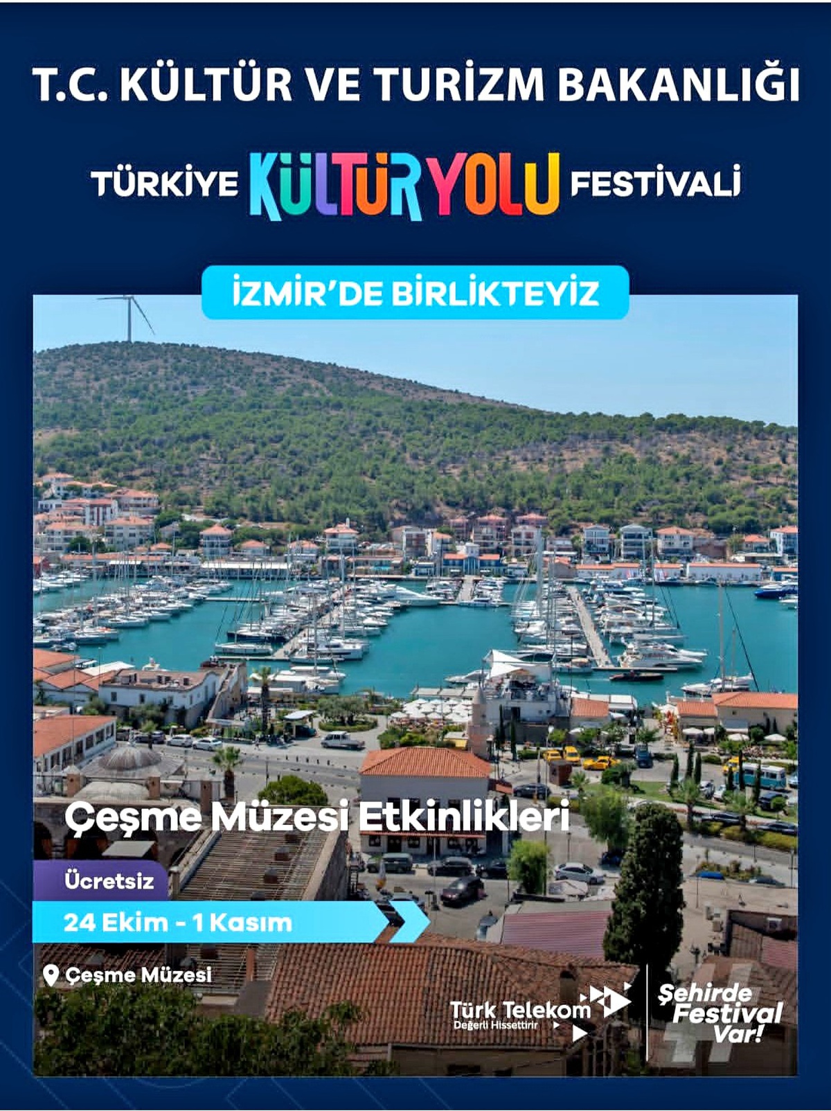 Çeşme, 24 Ekim-1 Kasım'da Türkiye Kültür Yolu Festivali'ne ev sahipliği yapacak