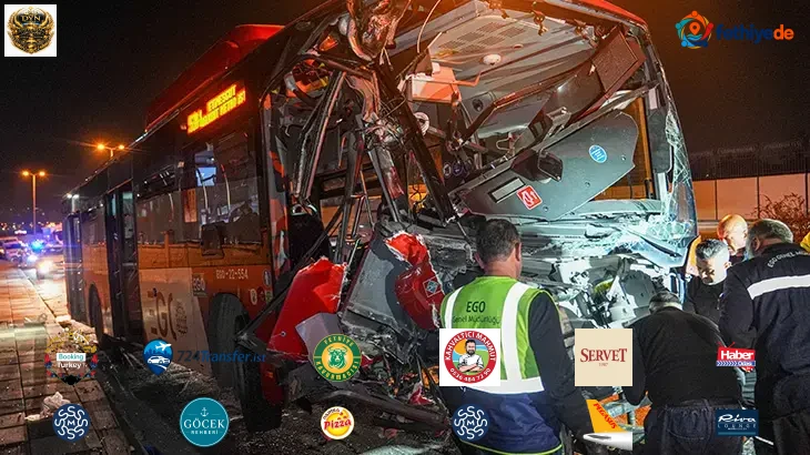 Ankara'da belediye otobüsü kaza yaptı! EGO otobüsü üst geçidin ayağına çarptı: Çok sayıda yaralı var