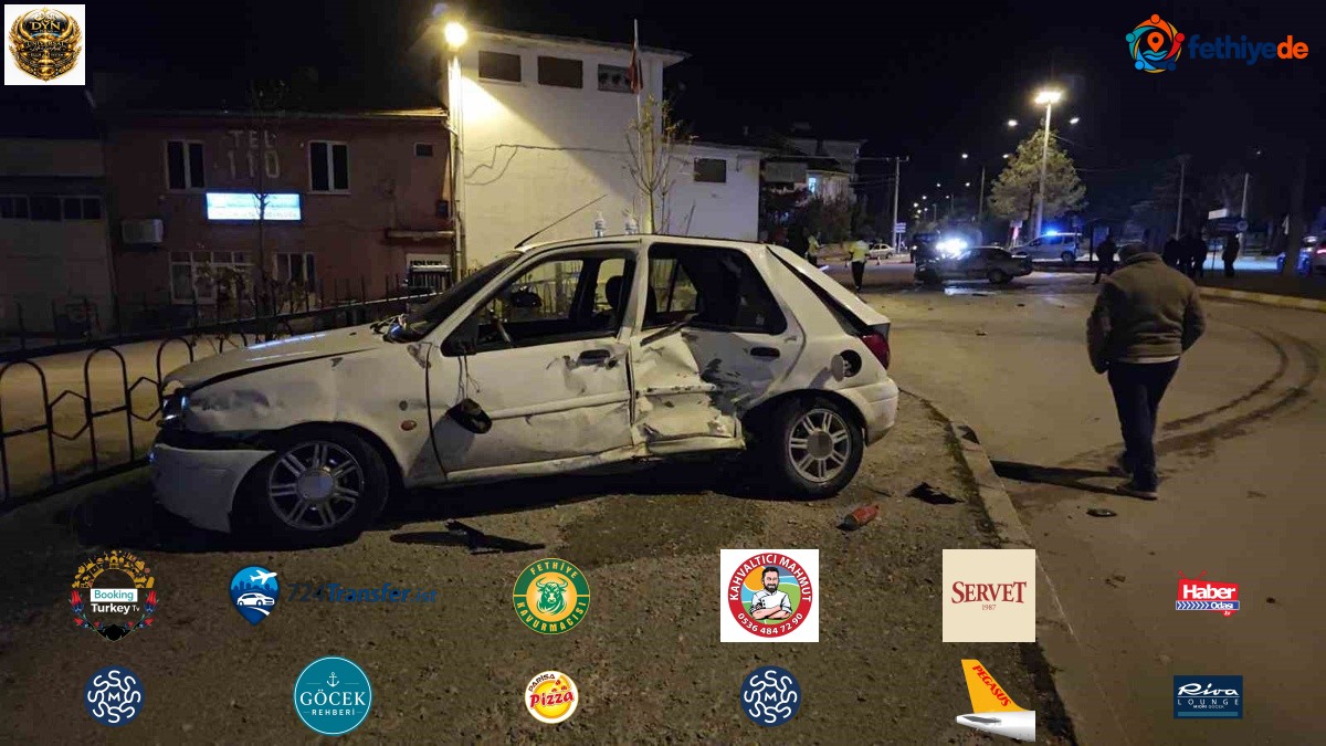 Yalvaç'ta iki otomobil kavşakta çarpıştı, 3 kişi yaralandı; kaza anı kameraya yansıdı