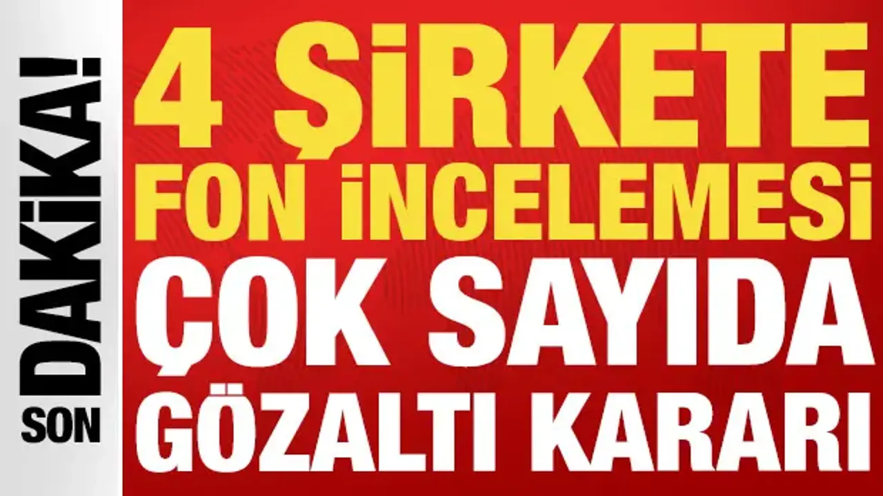 SON DAKİKA... 4 şirkete inceleme: Fon soruşturmasında 31 yeni gözaltı