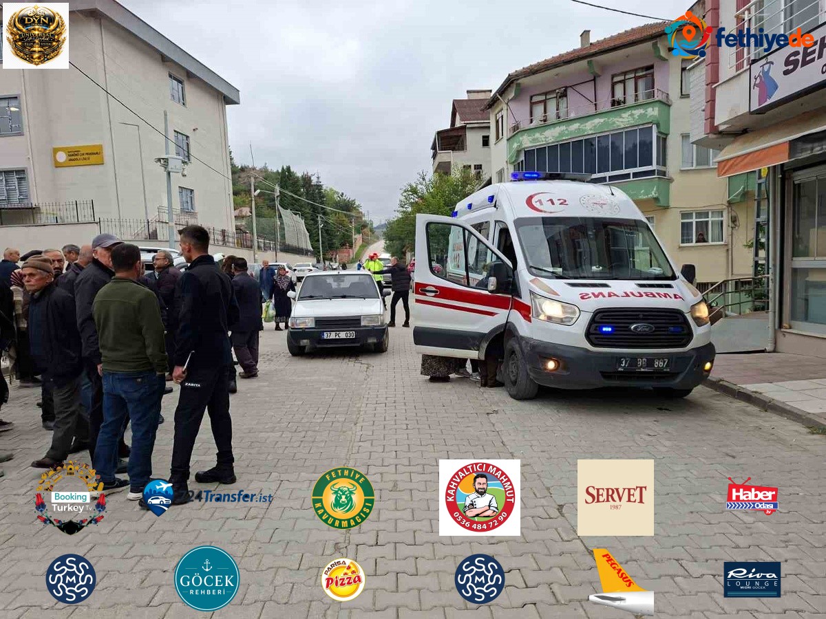 Kastamonu Hanönü'de pazarda kadının bacağının üzerinden geçen otomobil onu yaraladı