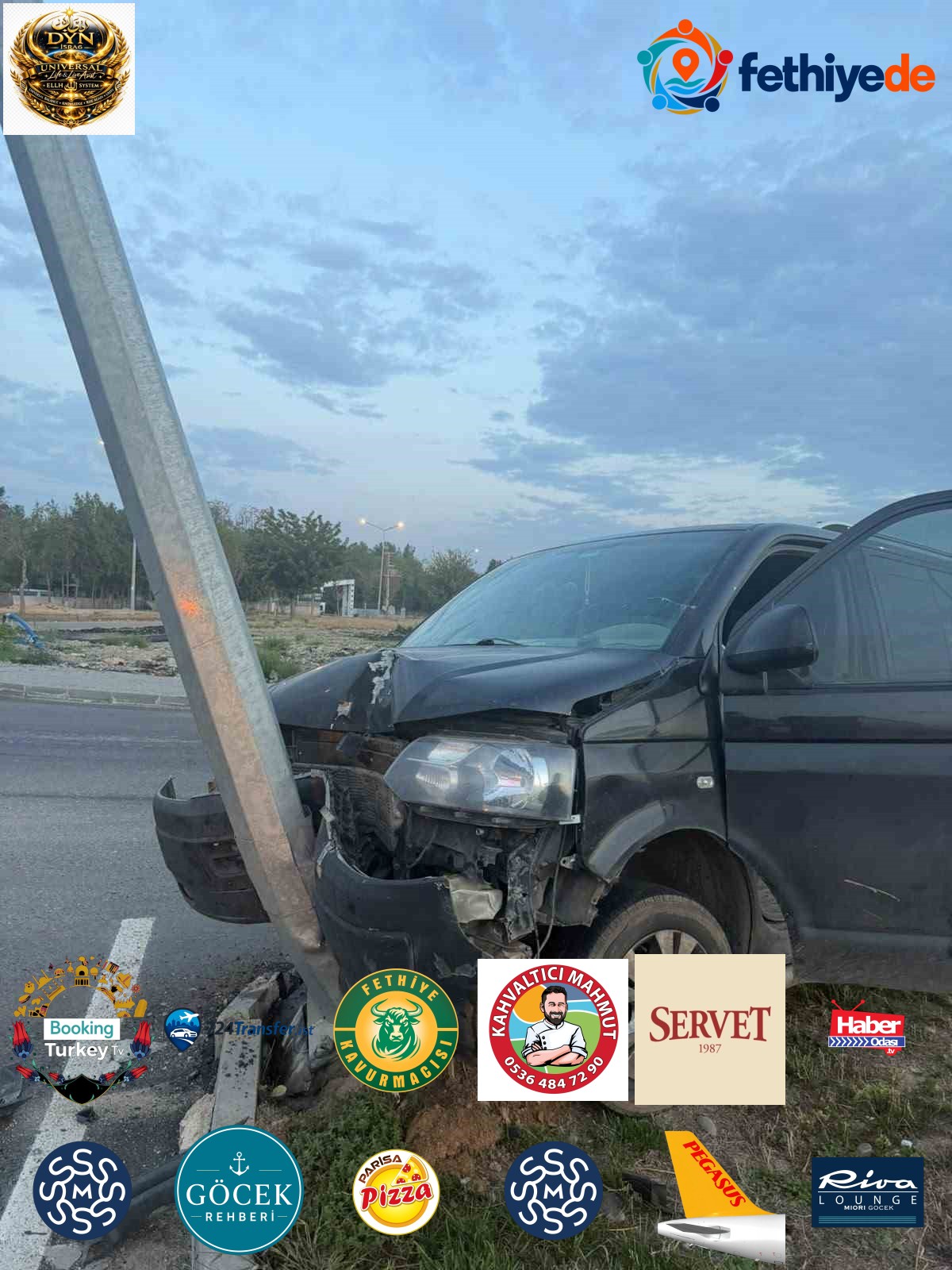 Batman’da hafif ticari araç aydınlatma direğine çarptı: 1 yaralı