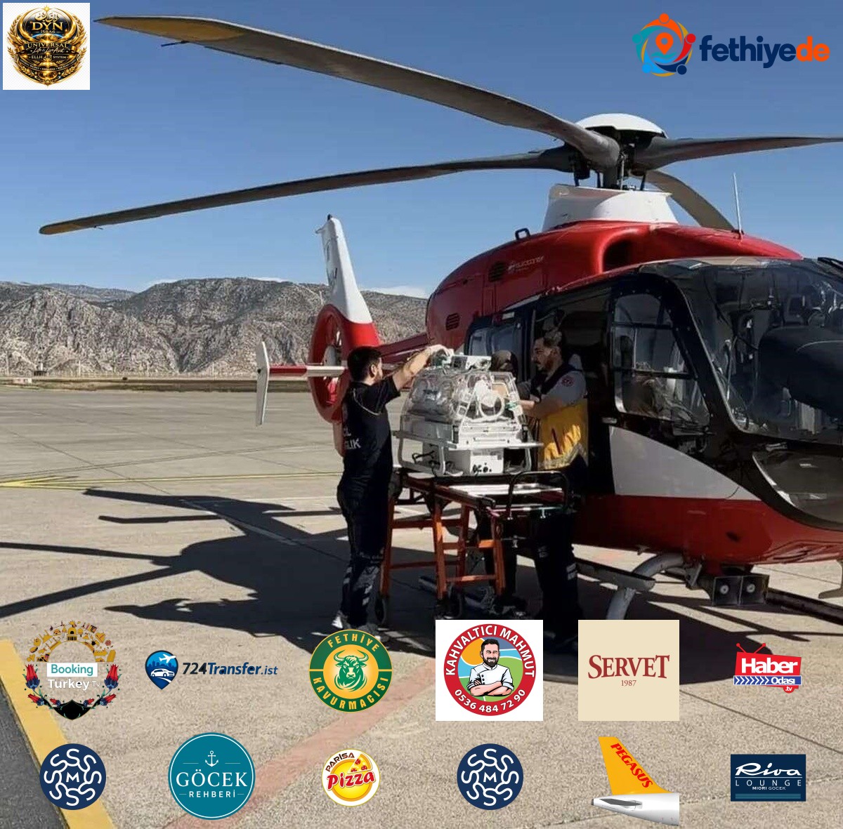 Silopi'de tedavi gören bebek, helikopter ambulansla Elazığ'a sevk edildi
