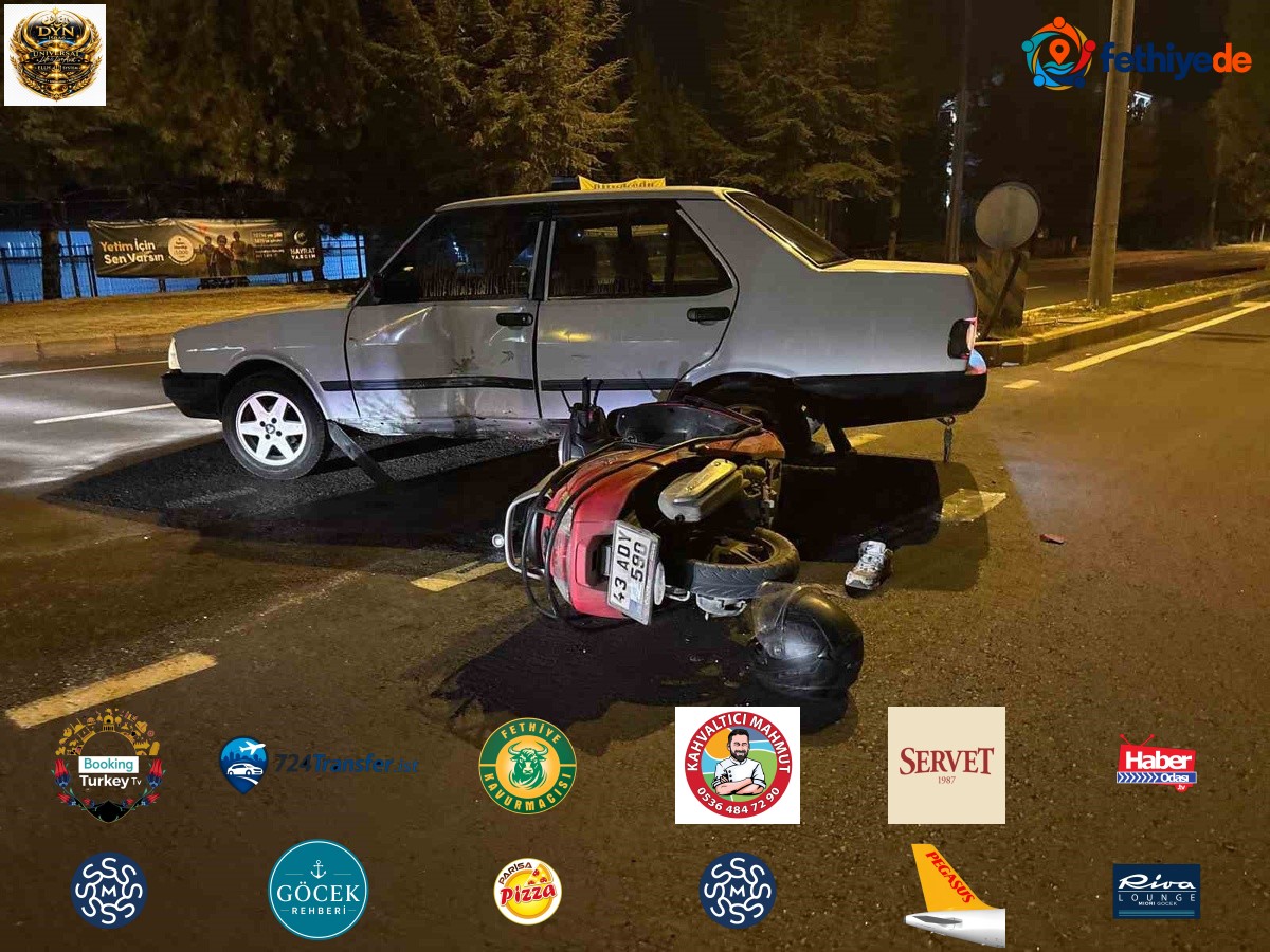 Kütahya Tavşanlı'da motosiklet ile otomobil çarpıştı, 1 kişi yaralandı