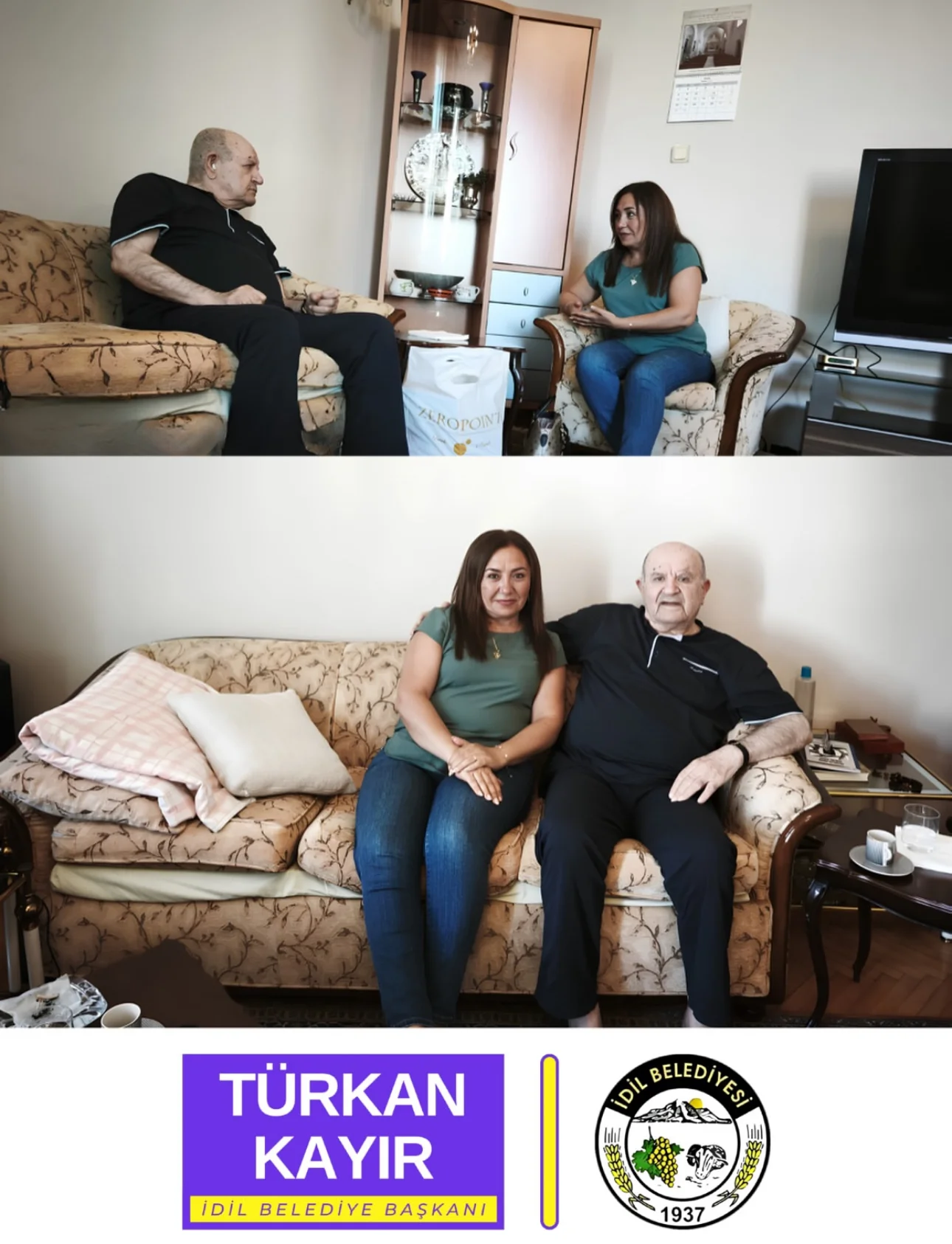 [BELEDIYE · Şırnak · İdil] Başkan kayir ve başkan veki̇li̇ şi̇mşek’ten hemşehri̇mi̇z yusuf sağ’a zi̇yaret