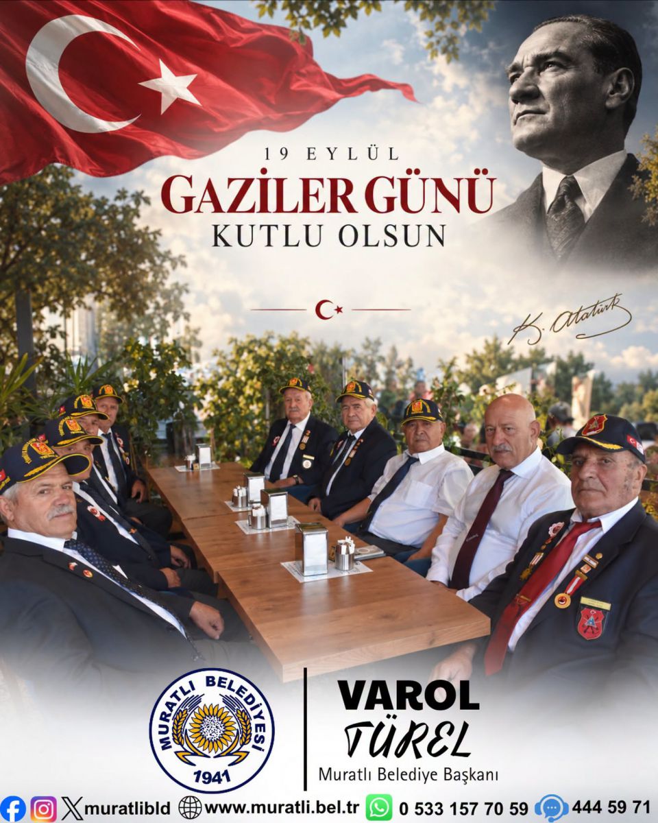 [BELEDIYE · Tekirdağ · Muratlı] Gaziler Günü Kutlu Olsun