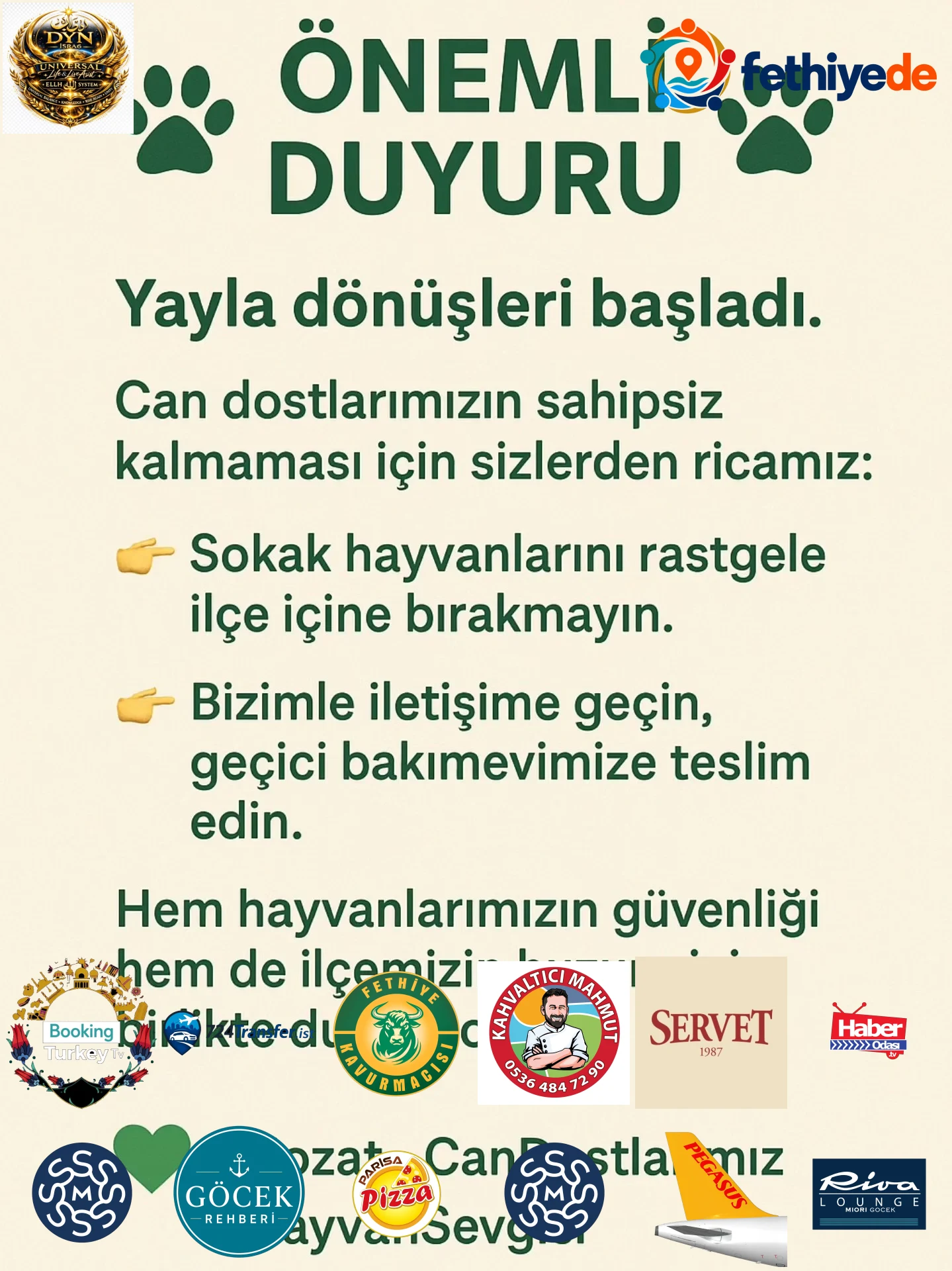[BELEDIYE · Tunceli · Hozat] SOKAK HAYVANLARI HAKKINDA AÇIKLAMA - Hozat Belediyesi