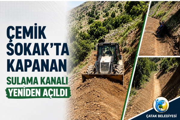 [BELEDIYE · Van · Çatak] Alacayer Mahallesi Çemik Sokak’ta Kapanan Sulama Kanalı Yeniden Açıldı
